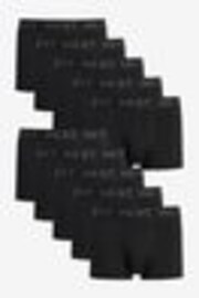 Black 10 pack Cotton Rich Blend Hipsters Boxers - Image 1 of 1