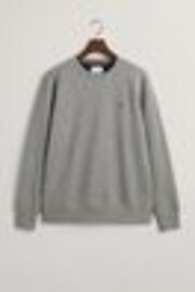 GANT Grey Green Regular-Fit Shield Crew Neck Sweatshirt - Image 1 of 1