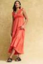 Nobody's Child Orange Maya Midi Dress - Image 1 of 1