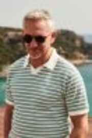 Mint Green Horizontal Stripe Polo Shirt - Image 1 of 1