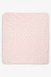 The Little Tailor Pink Baby Soft Jersey 100% Cotton Bunny Print Blanket - Image 1 of 1