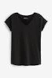 Noir - T-shirt Shallow Colen V 100% coton riche en manchesrs - Image 1 of 1