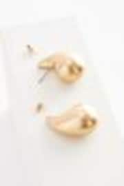 Brushed Gold Tone Teardrop Statement Stud Earrings - Image 1 of 1