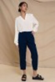Threadbare Blue Linen Blend Tapered Trousers - Image 1 of 1