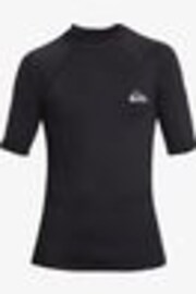 Quiksilver Black Boys Youth Short Sleeve UPF50 Rash Vest - Image 1 of 1