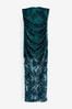 alexandre vauthier green long-sleeved maxi dress