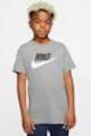 Nike Grey 100% Cotton Futura Icon T-Shirt - Image 1 of 1