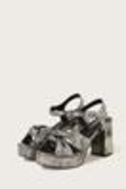 Monsoon Natural Metallic Twist Knot Platform Heels - Image 1 of 1