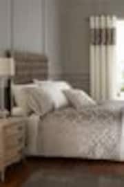 Catherine Lansfield Natural Lattice Cut Velvet Duvet Cover and Pillowcase Set - Image 1 of 1