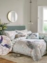 Laura Ashley Duck Egg Blue Belvedere 100% Cotton Sateen Duvet Cover and Pillowcase Set - Image 1 of 1