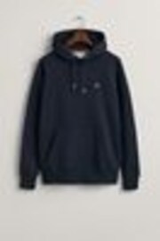 GANT Navy Blue Regular Fit Shield Logo Hoodie - Image 1 of 1
