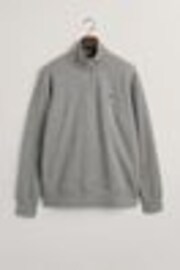 GANT Grey Shield Quarter Zip Sweatshirt - Image 1 of 1