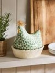 Sage Green Ceramic Chicken Egg House - Image 1 of 1