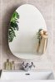 Black Black Pebble Single Wall Mirror Cabinet - Image 1 of 1