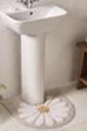 Grey Daisy 100% Cotton Pedestal Mat - Image 1 of 1