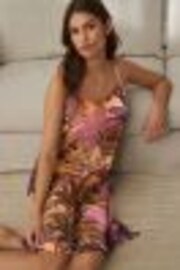 Purple/Orange Floral Cotton Slip Nightie - Image 1 of 1