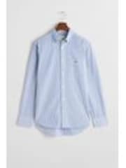 GANT Blue Stripe Regular Fit Poplin Cotton Shirt - Image 1 of 1