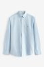 GANT Sky Blue Regular Fit Classic Oxford Logo 100% Cotton Shirt - Image 1 of 1