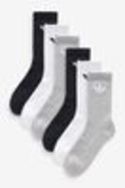 adidas Originals Black Trefoil Crew Socks 6 Pack - Image 1 of 1