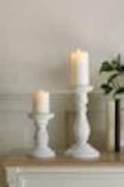 White Wash Pillar Candle Holder - Image 1 of 1