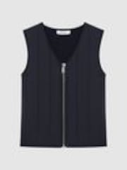 Reiss Navy Venice 3-9 yrs Quilted Sleeveless Gilet - Image 1 of 1