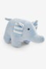 JoJo Maman Bébé Blue Elephant Soft Rattle Toy - Image 1 of 1