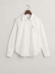 GANT White Fitted Stretch Oxford Shirt - Image 1 of 1
