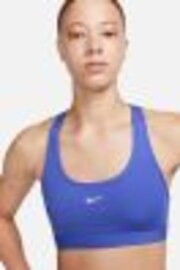 Nike Blue Swoosh Light-Support Sports Bra - Image 1 of 1