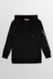 Pineapple Dark Black Womens Longline Hoodie - Image 1 of 1
