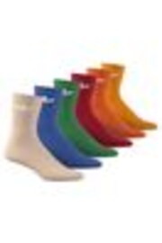 وردي - adidas Originals Trefoil Crew Socks 6 Pack - صورة 1 من 1