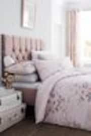 Catherine Lansfield Pink Canterbury Glitter Print Duvet Cover and Pillowcase Set - Image 1 of 1