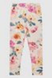 Reiss Pink Essie Junior Floral Print Leggings - Image 1 of 1