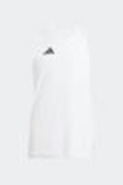 adidas White Team Tank Top Kids - Image 1 of 1