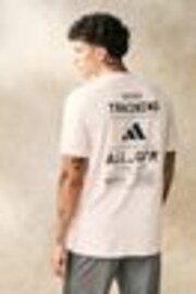 adidas Brown All Gym Graphic T-Shirt - Image 1 of 1