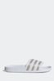 adidas White Sportswear Adilette Aqua Slides - Image 1 of 1