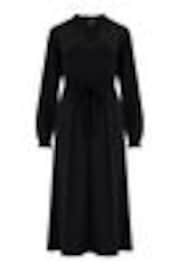 Pour Moi Black Bridget Slinky Jersey Long Sleeve Midi Dress - Image 1 of 1