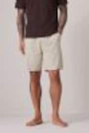 Bone Cream Textured 100% Cotton Lightweight Shorts - Image 1 of 1