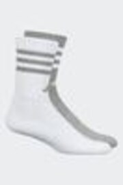 adidas Grey/White Crew Socks 2 Pack - Image 1 of 1