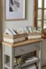 Natural Wicker and Rope Malvern Set of 2 Baskets Storage - Image 1 of 1