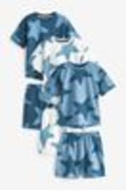 Navy Blue/White Stars Short Pyjamas 3 Pack (9mths-12yrs) - Image 1 of 1