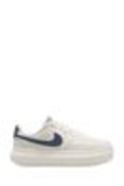 Nike White/Blue Court Vision Alta Platform Trainers - Image 1 of 1