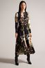 s bead-embellished asymmetric wool dress Schwarz