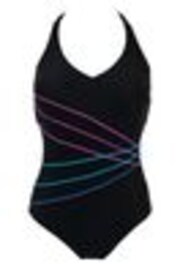 Pour Moi Black & Purple Energy Chlorine Swimsuit - Image 1 of 1
