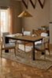 Dark Natural Bronx 6 to 8 Extending Chunky Dining Table - Image 1 of 1