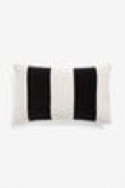 Black/White Stripe 50 x 30cm Linford Velvet Cushion - Image 1 of 1