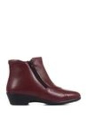Pavers Red Ladies Wide Fit Leather Ankle Boots - Image 1 of 1