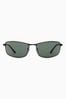 gradient rectangle-frame sunglasses Black