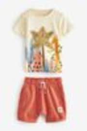 Cream Jungle Appliqué T-Shirt And Shorts Set (3mths-7yrs) - Image 1 of 1