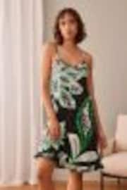 Black Floral Cotton Slip Nightie - Image 1 of 1