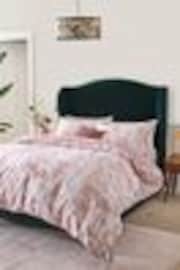 Clarke & Clarke Pink 200 Thread Count Duvet Cover and Pillowcase Set - Image 1 of 1